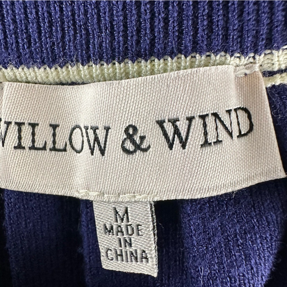 Willow & Wind Navy Blue Pleated Knit Skirt Size M - Preppy Tennis Style Mini NEW - Picture 9 of 12
